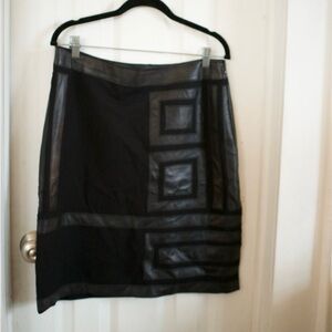 Ecectra brand black skirt 100% leather